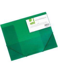 Desky Q-C A4 s gumič., transp. zelená