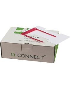 Archivační spony Q-Connect, 100 ks, červené