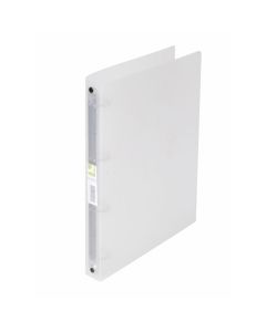 4krouž.pořadač Q-C - A4, 3,5 cm,transp.mléčná bílá