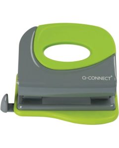 Děrovačka Q-Connect, 20 listů, šedá/zelená