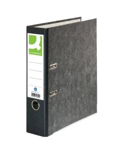 Pák.pořadač Q-C - A4,karton, 7,5, mramor, černý,ks