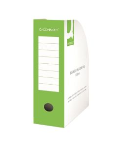 Stojan na časopisy Q-Connect - A4, 10 cm, zelený