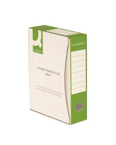 Archivační krabice Q-Connect,A4, bílozelená, 8 cm