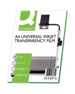 Fólie Q-Connect-A4,100mic,inkoustový tisk,50ks