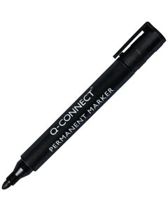 Permanentní popisovač Q-Connect, kulatý, černý