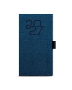 Týdenní kapesní diář 2027 Fabric - modrý