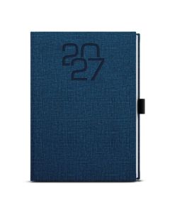 Denní diář 2027 Fabric -  A5, modrý