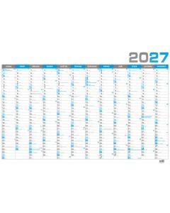 Nástěnný roční kalendář 2027 - B1, modrý