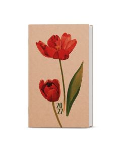 Týdenní kapesní diář 2027 kraft - Tulipán