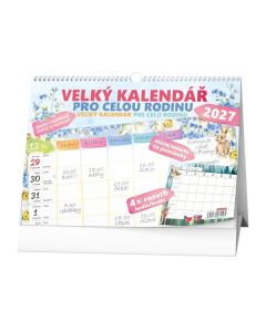 Stolní kalendář 2027 Velký kalendář pro celou rodi