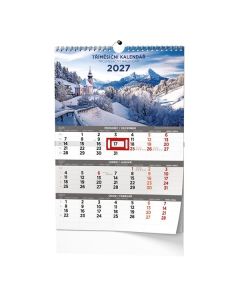 Nástěnný tříměsíční kalendář 2027, obrázkový