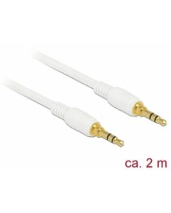 Delock Kabel Stereo Jack 3,5 mm 3 pin samec > samec 2 m bílá