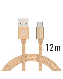 SWISSTEN DATA CABLE USB / MICRO USB TEXTILE 1,2M GOLD