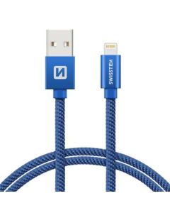 SWISSTEN DATA CABLE USB / LIGHTNING TEXTILE 1,2M BLUE