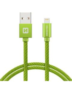 SWISSTEN DATA CABLE USB / LIGHTNING TEXTILE 1,2M GREEN