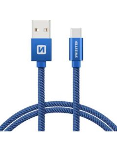 SWISSTEN DATA CABLE USB / USB-C TEXTILE 1,2M BLUE