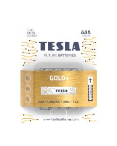 TESLA GOLD+ alkalická baterie AAA (LR03, mikrotužková, blister) 4 ks
