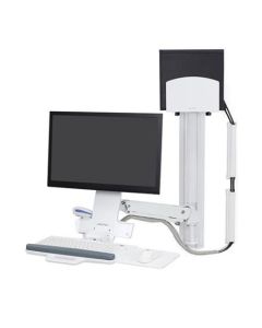 ERGOTRON StyleView® Sit-Stand Combo System (white) s prac. plochou, držák LCD, klávesnice+ myš