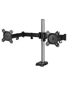 ARCTIC Z2 (Gen 3) stolní držák pro 2 monitory, 13"-34" LCD, VESA, 2x 15 kg, 4-port USB 2.0 Hub (EU), stříbrný/černý