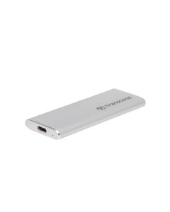 Transcend ESD240C 240GB USB 3.1 Gen2 (USB-C) Externí SSD disk (3D TLC), 520MB/R, 460MB/W, kompaktní rozměry, stříbrný
