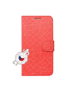 Pouzdro typu kniha FIXED FIT pro Apple iPhone 11 Pro Max, motiv Red Mesh