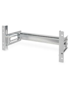 DIGITUS Držák na DIN lištu, 4U, 178x483x223 mm, pozinkovaný vč. kolejnice, variabilní hloubka a výška