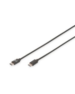 DIGITUS Připojovací kabel USB typu C na C, 3,0 m, 3A, 480 MB, verze 2.0, bl