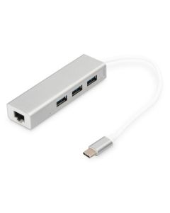 DIGITUS USB Type-C™ 3-Port Hub + Gigabit Ethernet