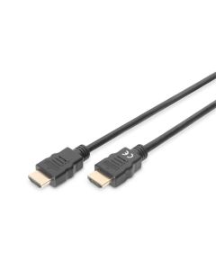 DIGITUS Vysokorychlostní propojovací kabel HDMI, typ AM / M, 1,0 m, s Ethernetem, Ultra HD 60p, zlatý, černý