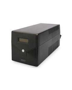 DIGITUS Professional Line-Interactive UPS, 1000VA / 600W 12V / 7Ah x2 baterie, 4x CEE 7/7, AVR, USB, RS232, RJ11 / RJ45, LCD displ