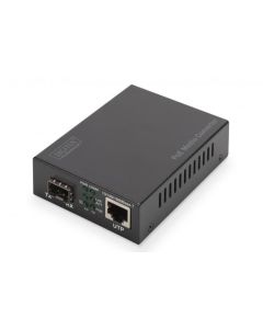 DIGITUS Professional Gigabit PoE media converter, RJ45 / SFP, PSE