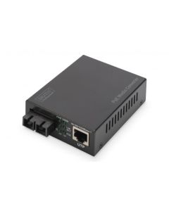 DIGITUS Professional Gigabit PoE media converter, RJ45 / SC, MM, PSE