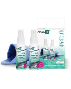 CLEAN IT čisticí roztok na notebooky s utěrkou, 2x30ml