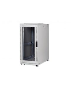 Digitus 26U serverový stojan, Unique Series, ocelové přední dveře 1340x600x1000 mm s plexi sklem, šedé (RAL 7035)