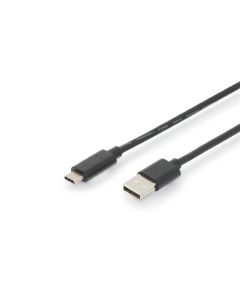 Ednet Připojovací kabel USB typu C, typ C na A M/M, 3,0 m, 3A, 480 MB, verze 2.0, bl