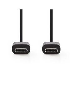 Nedis CCGB60700BK10 - USB 2.0 kabel | Typ-C Zástrčka - Typ-C Zástrčka | 1 m | Černá barva