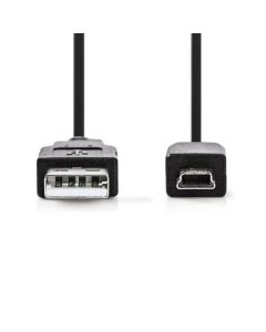 Nedis CCGB60300BK20 - USB 2.0 kabel | A Zástrčka - Mini 5-Pin Zástrčka | 2 m | Černá barva