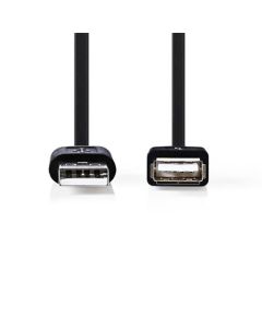 Nedis CCGB60010BK30 - USB 2.0 kabel | A Zástrčka - A Zásuvka | 3 m | Černá barva