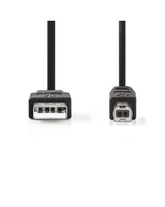 Nedis CCGB60100BK30 - USB 2.0 kabel | A Zástrčka - B Zástrčka | 3 m | Černá barva