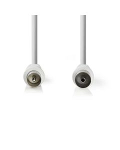 Nedis CSGB40000WT50 - Koaxiální Kabel 90 dB | IEC (Koaxiální) Zástrčka - IEC (Koaxiální) Zásuvka | 5 m | Bílá barva