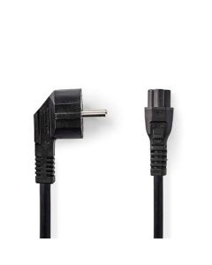 Nedis CEGB10100BK20 - Napájecí Kabel | Úhlová zástrčka Schuko - IEC-320-C5 | 2 m | Černá barva