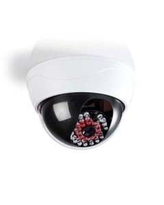 Nedis DUMCD20WT - Atrapa Bezpečnostní Kamery | Kamera s kopulovým krytem | IP44 | Bílá barva