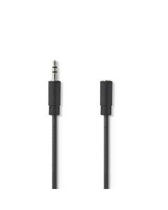 Nedis CAGB22050BK20 - Stereofonní Audio Kabel | 3,5mm Zástrčka - 3,5mm Zásuvka | 2 m | Černá barva