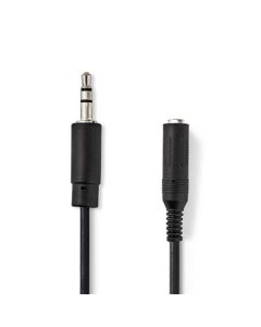 Nedis CAGB22550BK02 - Stereofonní Audio Kabel | 3,5mm Zástrčka - 6,35mm Zásuvka | 0,2 m | Černá barva