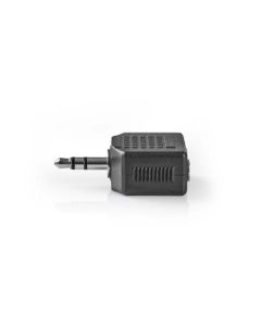 Nedis CAGB22945BK - Stereofonní audioadaptér | 3,5mm Zástrčka - 2× 3,5mm Zásuvka | Černá barva