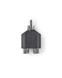 Nedis CAGB24940BK - Adaptér pro Subwoofer | RCA Zástrčka - 2x RCA Zásuvka | Černá barva