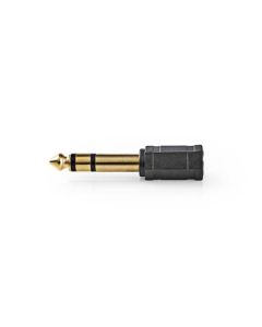 Nedis CAGP23930BKG - Stereofonní audioadaptér | 6,35mm Zástrčka – 3,5mm Zásuvka | 10 kusů | Černá barva
