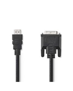 Nedis CCGB34800BK20 - Kabel HDMI – DVI | HDMI Konektor - DVI-D 24+1-Pin Zástrčka | 2 m | Černá barva