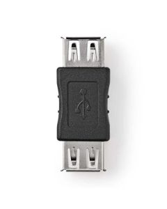 Nedis CCGB60900BK - USB 2.0 Adaptér | A Zásuvka - A Zásuvka | Černá barva