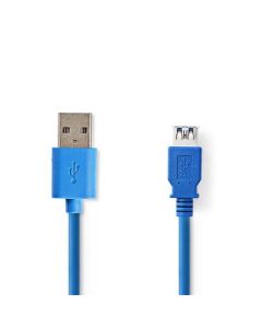 Nedis CCGB61010BU20 - USB 3.0 Kabel | A Zástrčka - A Zásuvka | 2 m | Modrá